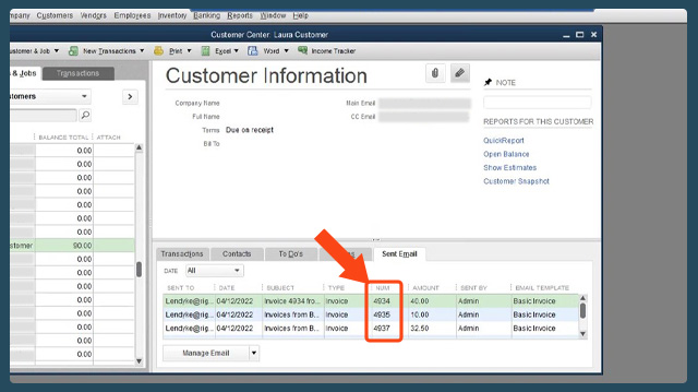 QuickBooks invoicing from batch